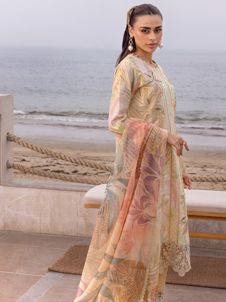 Rang Rasiya Carnation Embroidered Lawn Unstitched 3Pc Suit D-01 EZRA