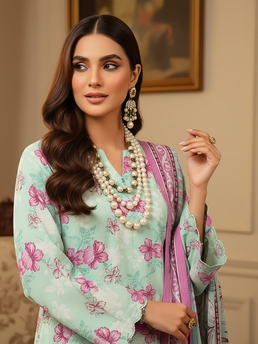 Ittehad X Bin Ameer Premium Karandi Unstitched Printed 3Pc Suit D-08