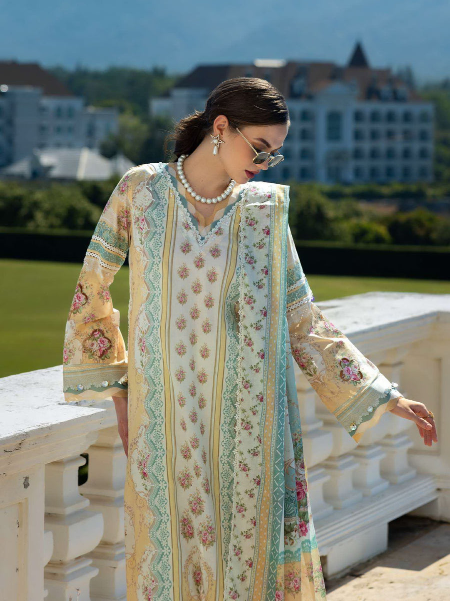 Elaf Prints Unstitched Printed Lawn 3Pc Suit EPE-03A ELARA'S EMBRACE