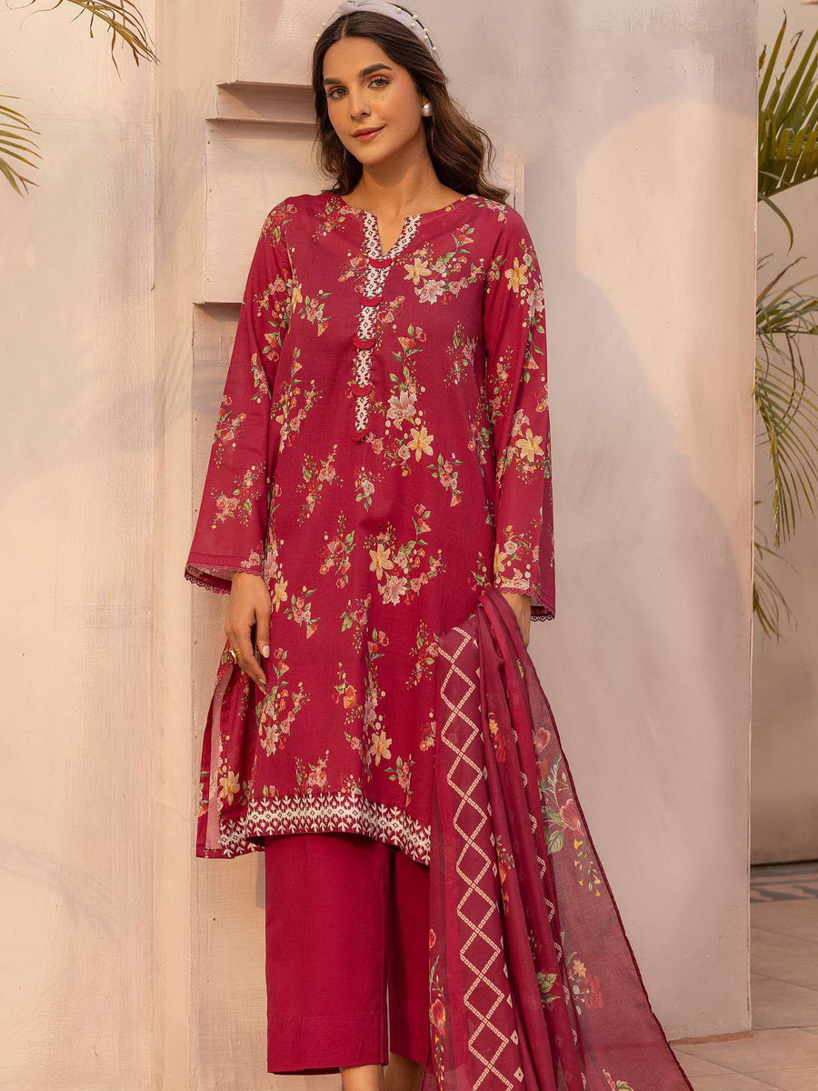 Motifz Rang Vol-02 Digital Printed Lawn Unstitched 3Pc Suit 5454-Cicel
