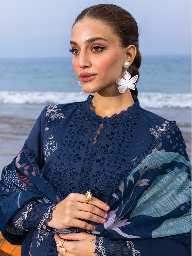 Rang Rasiya Carnation Embroidered Lawn Unstitched 3Pc Suit D-05 KEYA