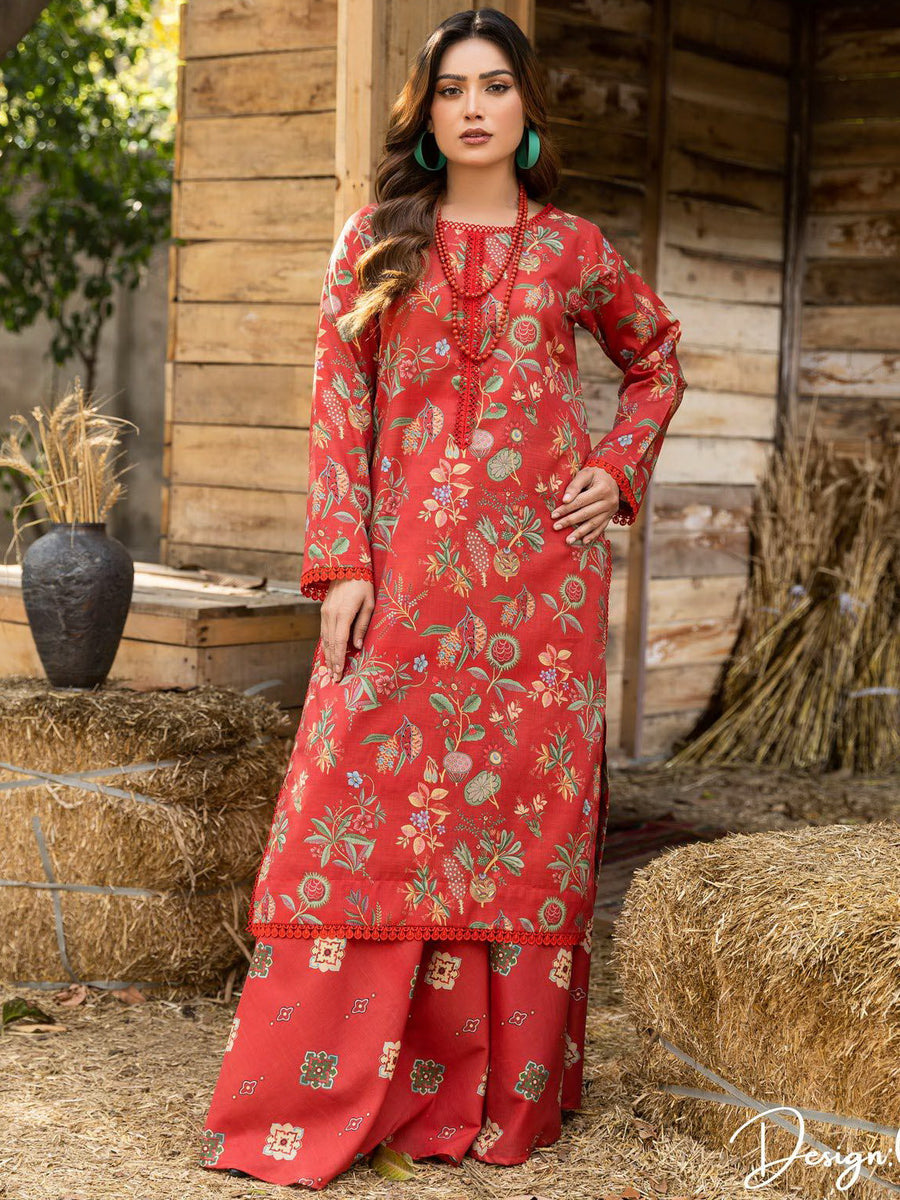 Motifz Classics Digital Printed Lawn Unstitched 2Pc Suit D-02