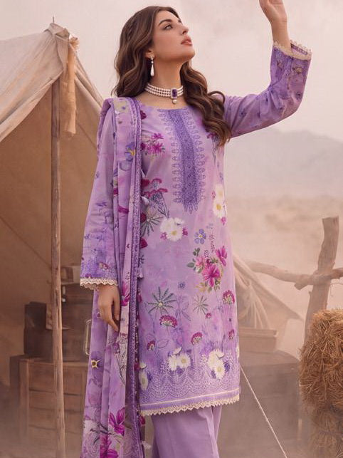 Al Zohaib Colors Printed Linen Unstitched 3Pc Suit D-06