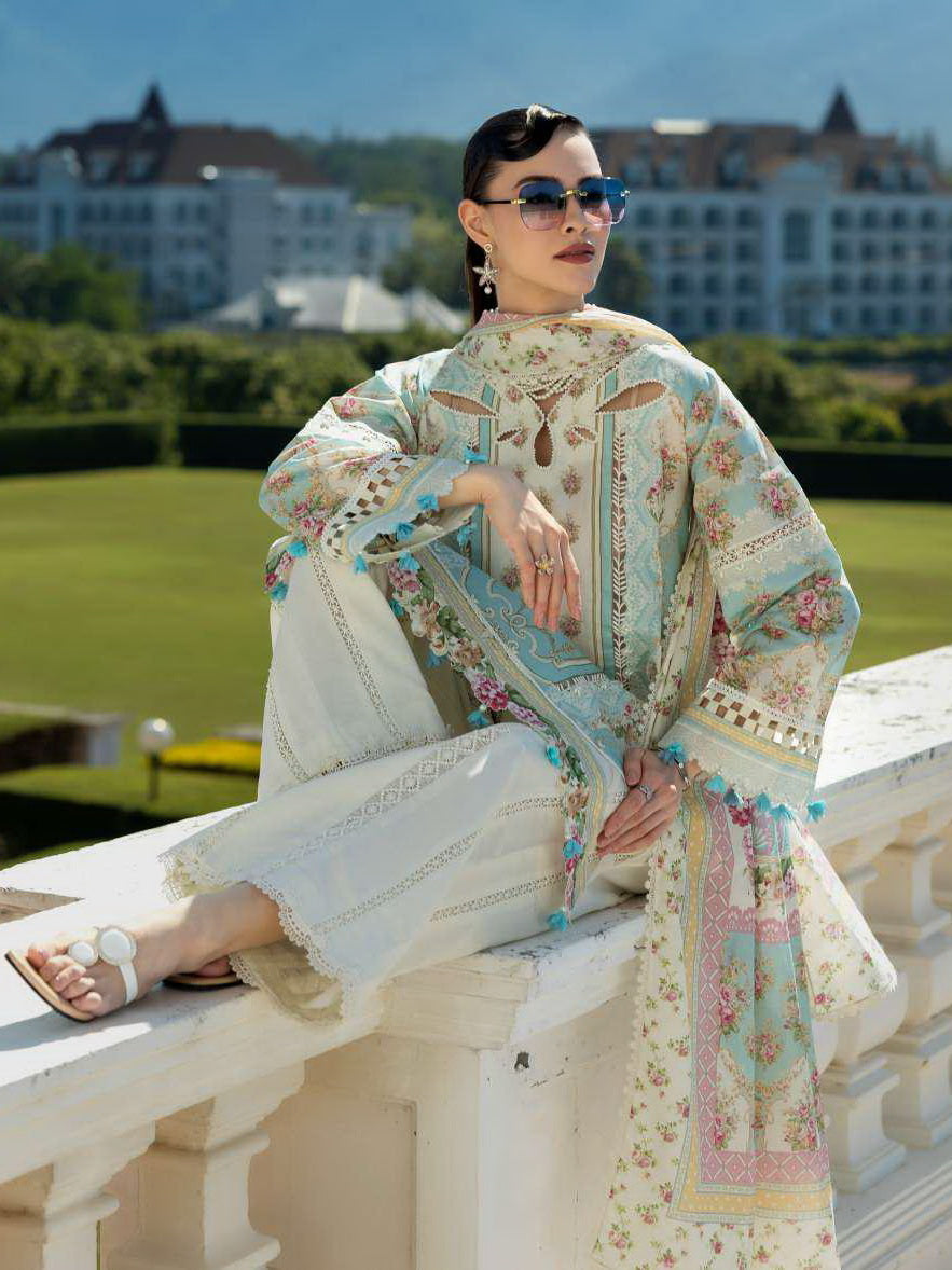 Elaf Prints Unstitched Printed Lawn 3Pc Suit EPE-03B DAHLIA DREAM