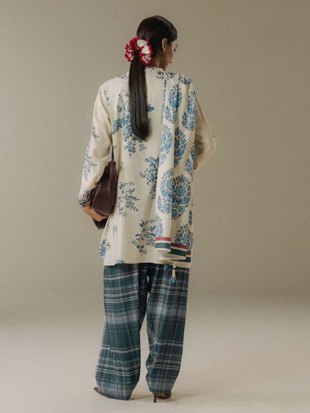 Coco by Zara Shahjahan Prints Vol-05 Unstitched Linen 3Pc Suit D-06A Hushed Ember