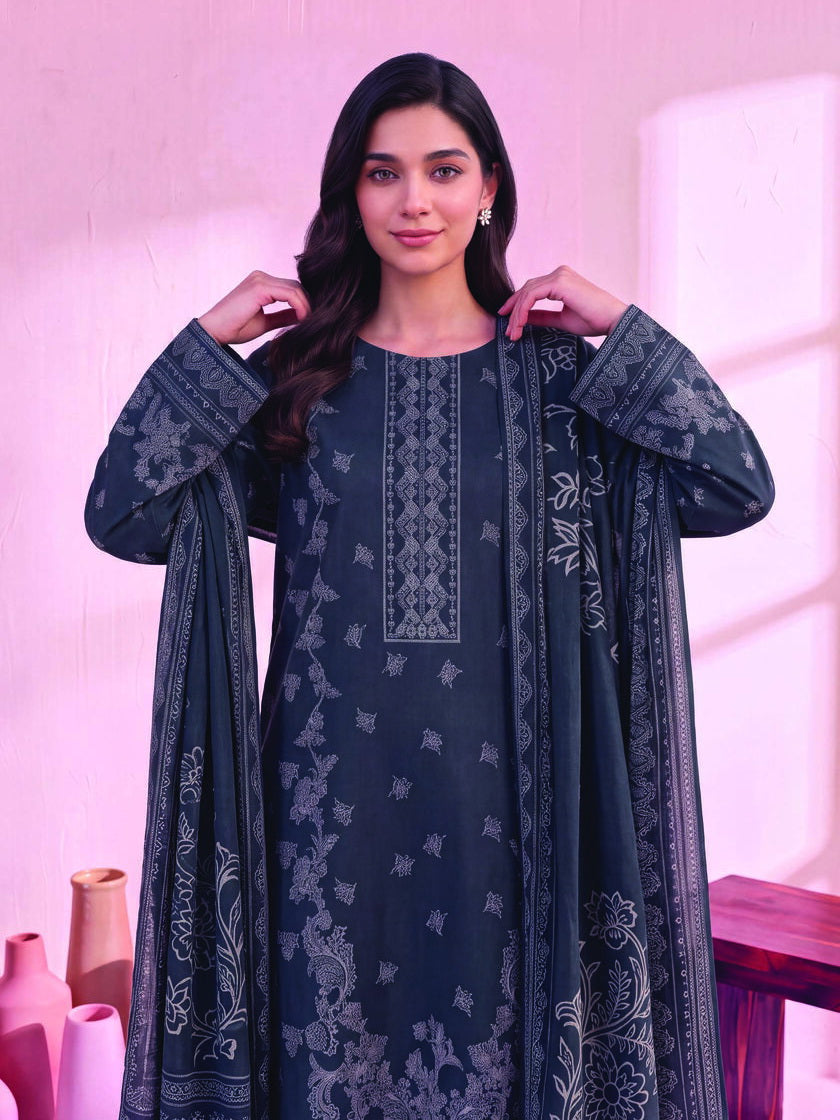 Zeenia Marina Vol-02 Digital Printed Linen Unstitched 3Pc Suit DS-08