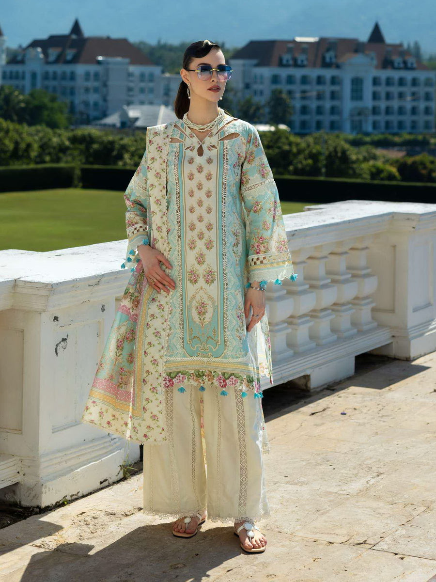 Elaf Prints Unstitched Printed Lawn 3Pc Suit EPE-03B DAHLIA DREAM