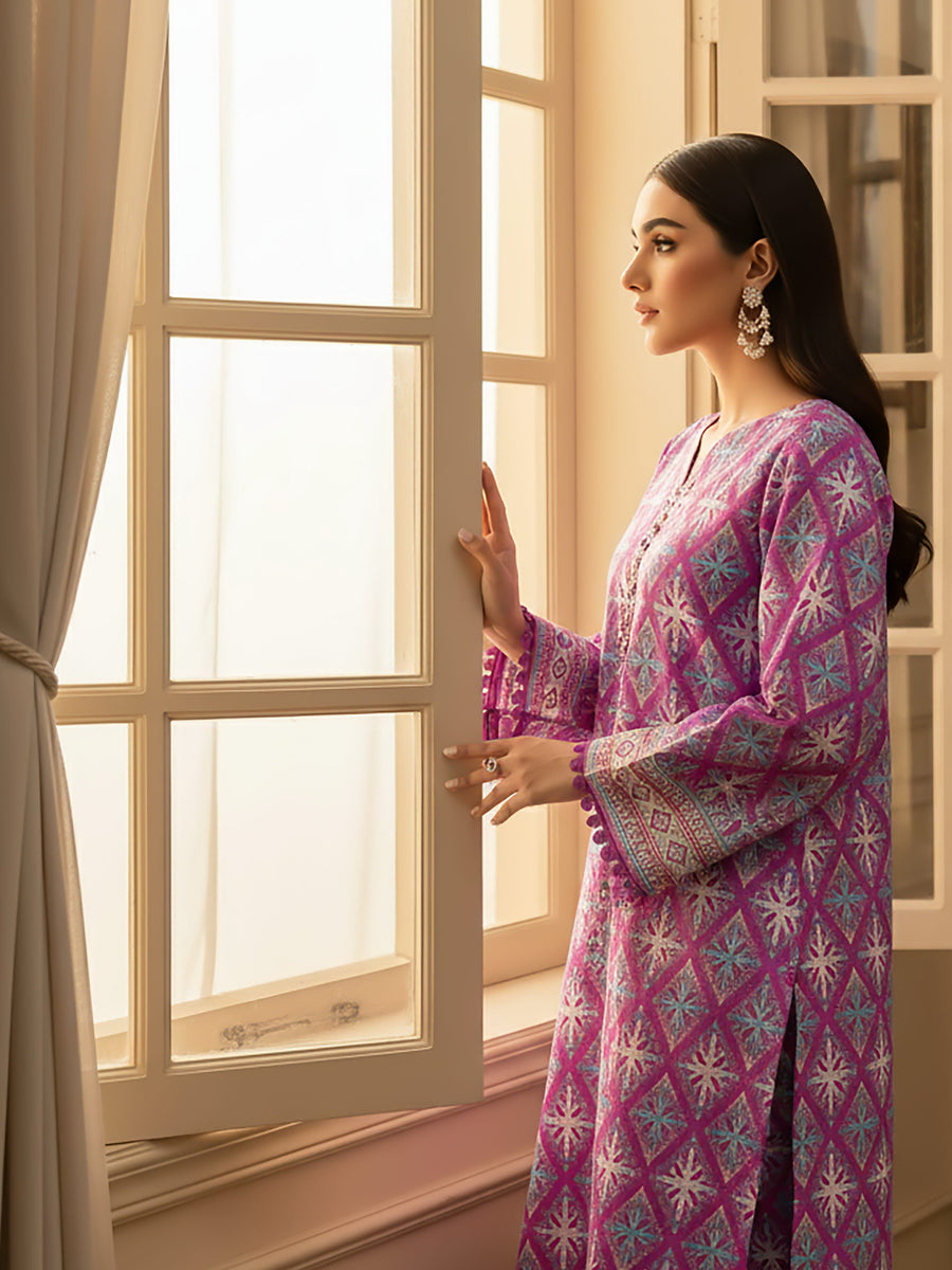 Ittehad X Bin Ameer Premium Karandi Unstitched Printed 3Pc Suit D-09