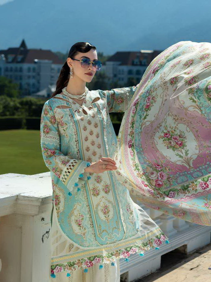 Elaf Prints Unstitched Printed Lawn 3Pc Suit EPE-03B DAHLIA DREAM