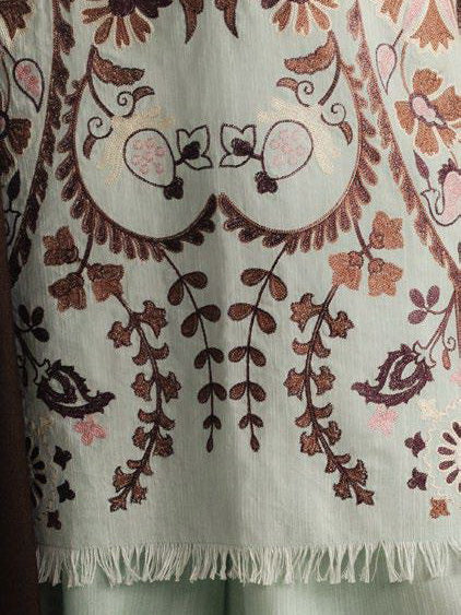 Coco by Zara Shahjahan Winter Unstitched Khaddar 3Pc Suit D-07A BREEZE