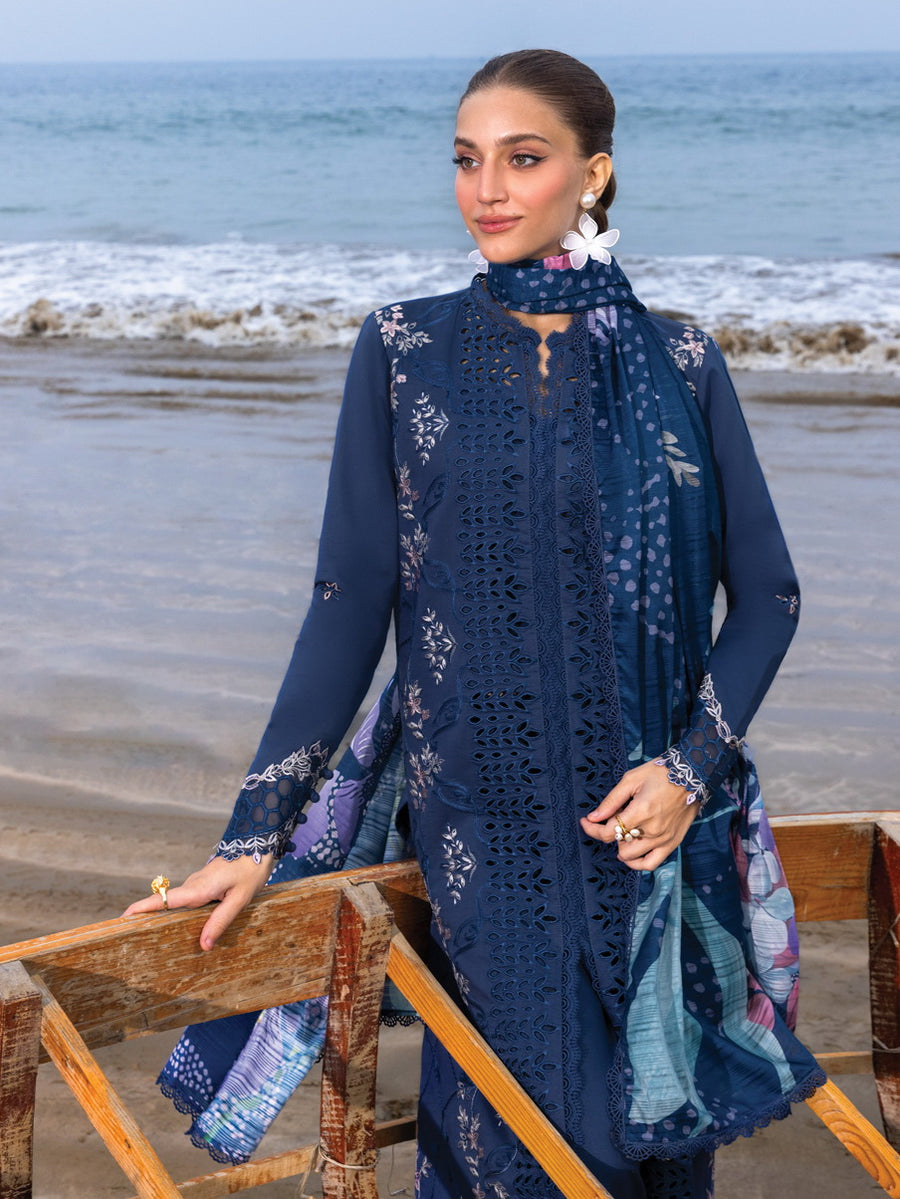 Rang Rasiya Carnation Embroidered Lawn Unstitched 3Pc Suit D-05 KEYA