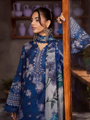 NUREH Signature Prints Unstitched Printed Lawn 3Pc Suit SP-157