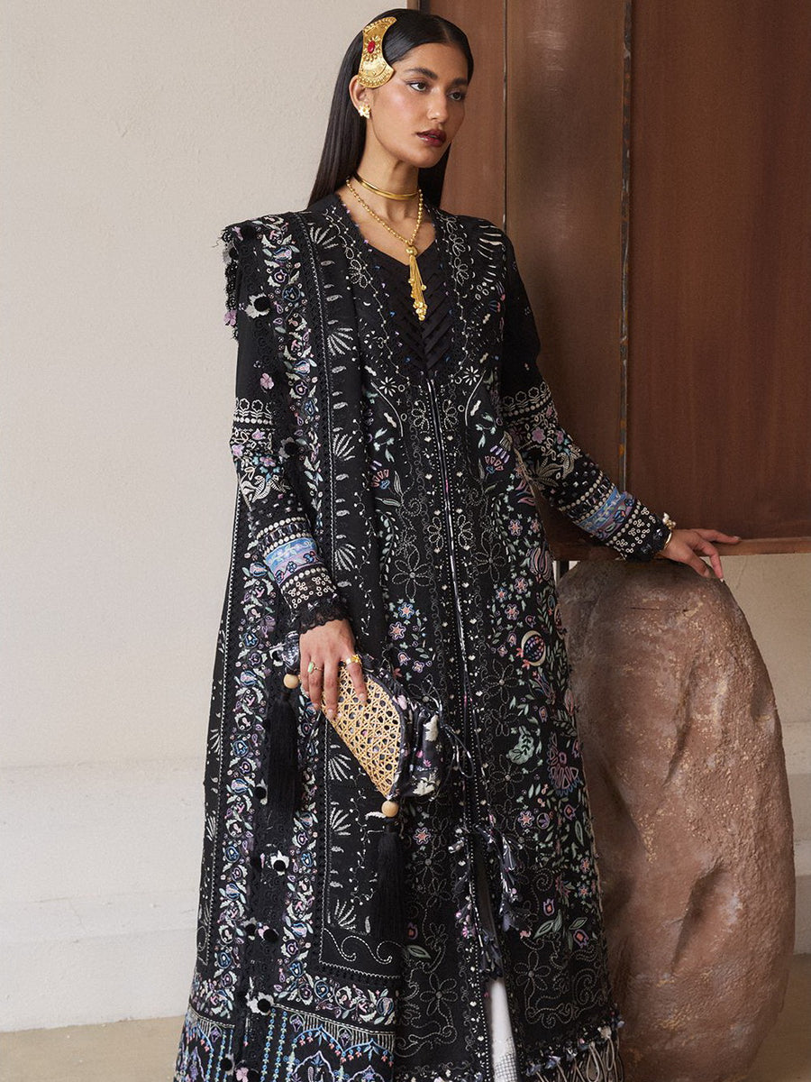 Suffuse by Sana Yasir Eid Lawn Unstitched Embroidered 3Pc Suit - MERAVI