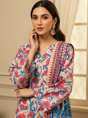 Ittehad X Bin Ameer Premium Karandi Unstitched Printed 3Pc Suit D-01