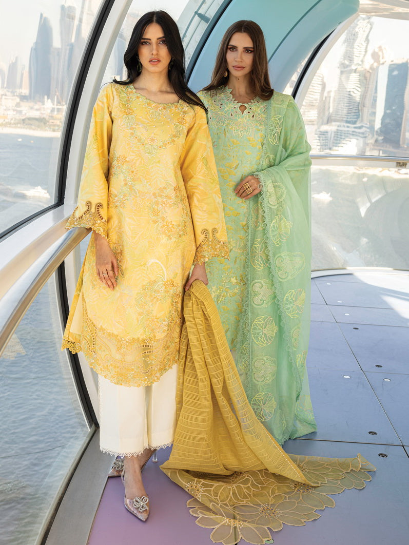 Rang Rasiya Carnation Embroidered Lawn Unstitched 3Pc Suit D-03 LIANA