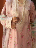 Elaf Premium Signature Embroidered Lawn Unstitched 3Pc Suit EST-01B PINK PETAL