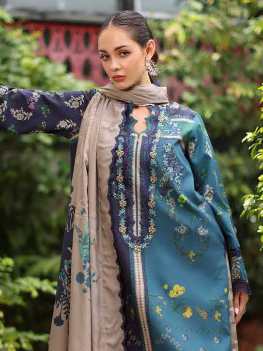 Charizma Combination Vol-02 Embroidered Linen Unstitched 3Pc Suit CCW7-18