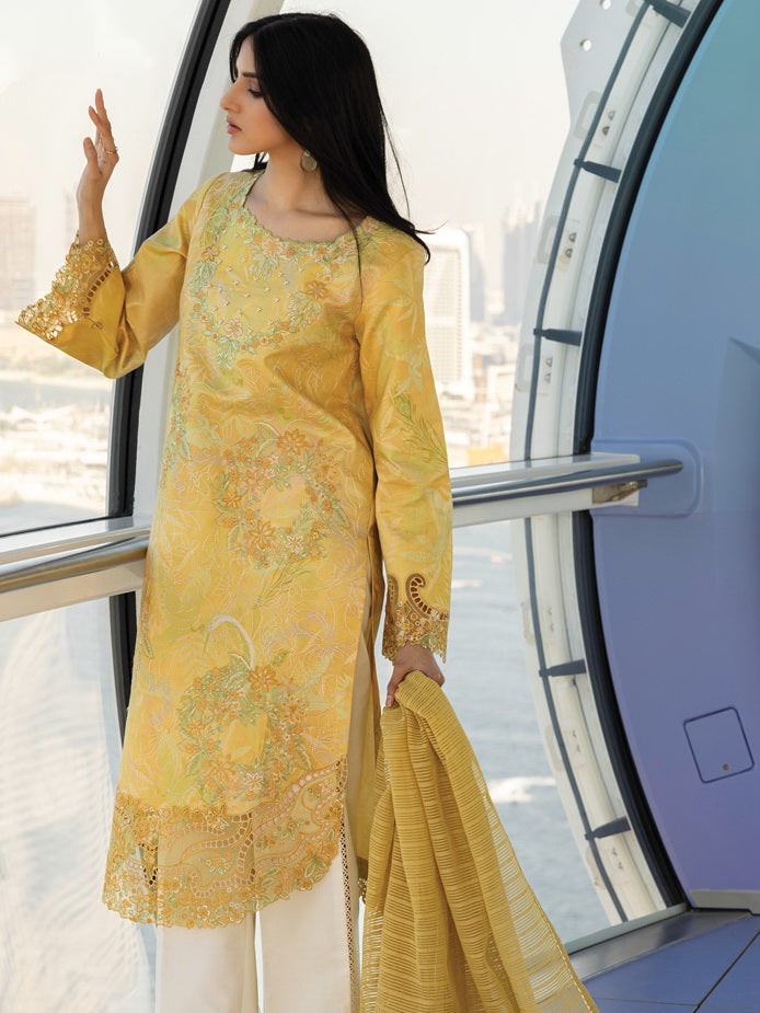 Rang Rasiya Carnation Embroidered Lawn Unstitched 3Pc Suit D-03 LIANA