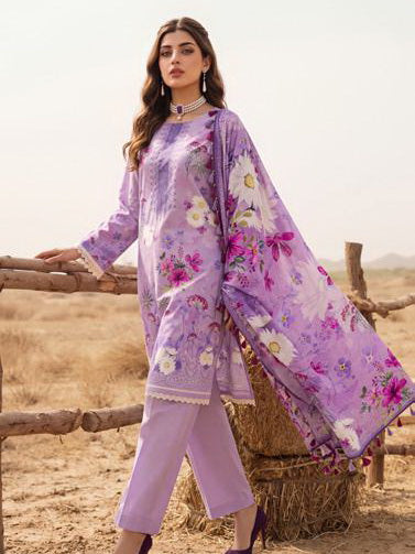 Al Zohaib Colors Printed Linen Unstitched 3Pc Suit D-06