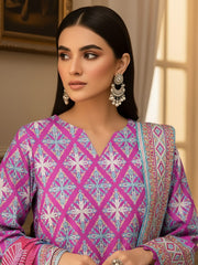 Ittehad X Bin Ameer Premium Karandi Unstitched Printed 3Pc Suit D-09