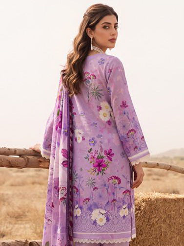 Al Zohaib Colors Printed Linen Unstitched 3Pc Suit D-06