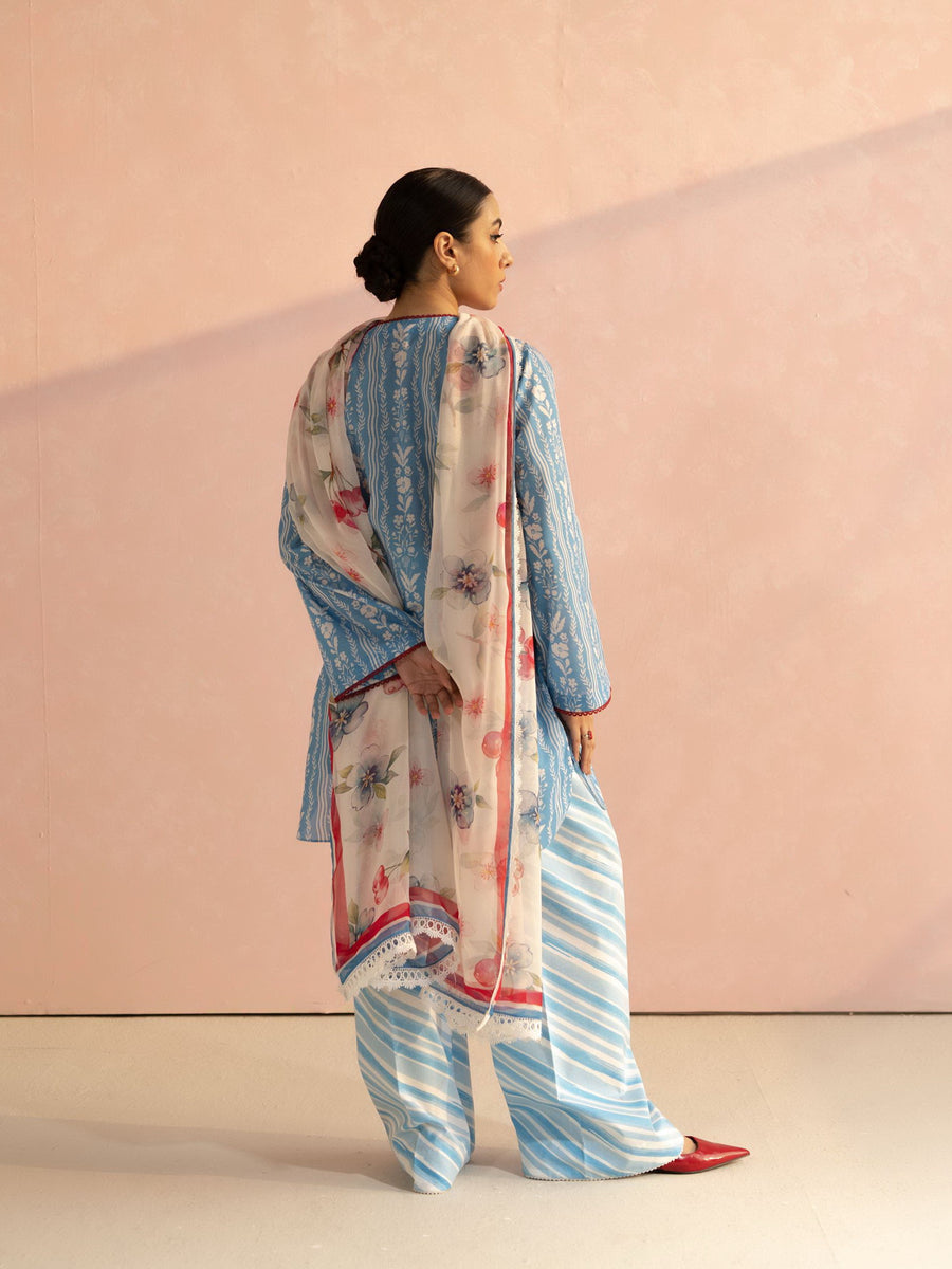 Coco by Zara Shahjahan Prints Unstitched Lawn 3Pc Suit D-09B RUBY