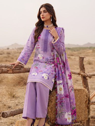 Al Zohaib Colors Printed Linen Unstitched 3Pc Suit D-06