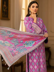 Ittehad X Bin Ameer Premium Karandi Unstitched Printed 3Pc Suit D-09