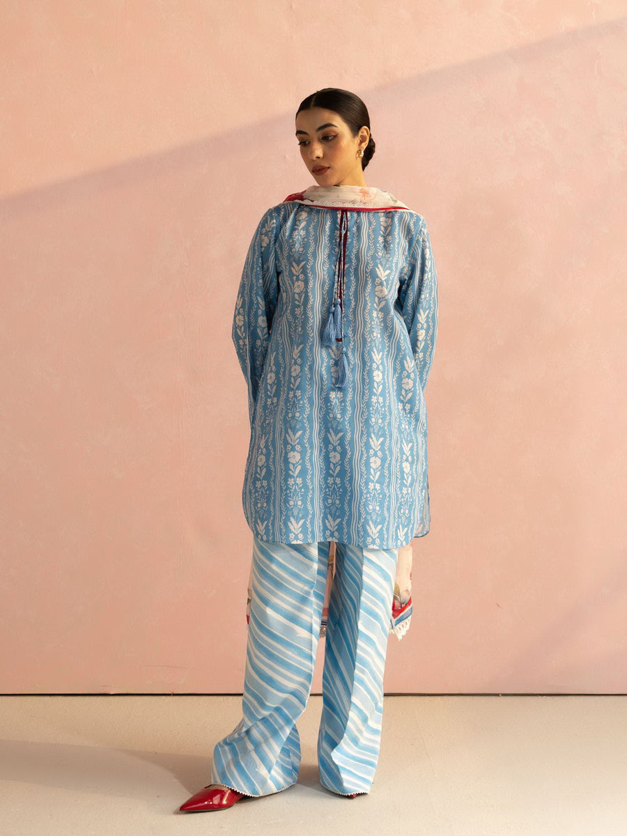 Coco by Zara Shahjahan Prints Unstitched Lawn 3Pc Suit D-09B RUBY