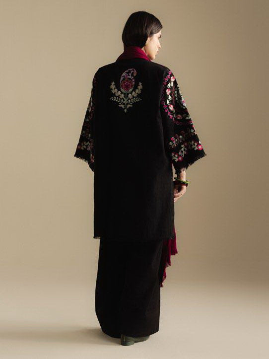 Coco by Zara Shahjahan Winter Unstitched Khaddar 3Pc Suit D-07B BREEZE