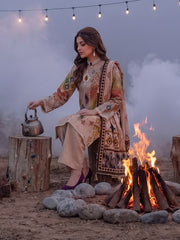 Al Zohaib Colors Printed Linen Unstitched 3Pc Suit D-08