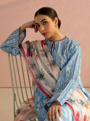 Coco by Zara Shahjahan Prints Unstitched Lawn 3Pc Suit D-09B RUBY