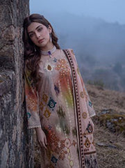 Al Zohaib Colors Printed Linen Unstitched 3Pc Suit D-08
