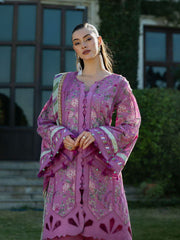 Elaf Prints Unstitched Printed Lawn 3Pc Suit EPE-04B FUCHSIA FANTASY