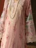 Elaf Premium Signature Embroidered Lawn Unstitched 3Pc Suit EST-01B PINK PETAL