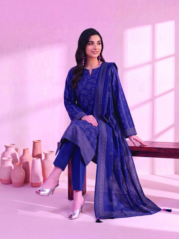 Zeenia Marina Vol-02 Digital Printed Linen Unstitched 3Pc Suit DS-10