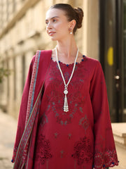 Rang Rasiya Carnation Embroidered Karandi Unstitched 3Pc Suit D-10 Mocha