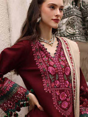 Charizma Poshima Embroidered Peach Leather Unstitched 3Pc Suit PSW6-08