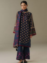 Coco by Zara Shahjahan Prints Vol-05 Unstitched Linen 3Pc Suit D-07B Soft Current