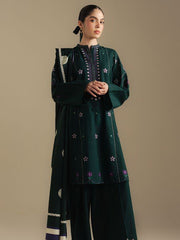 Coco by Zara Shahjahan Winter Unstitched Khaddar 3Pc Suit D-08A FAWN