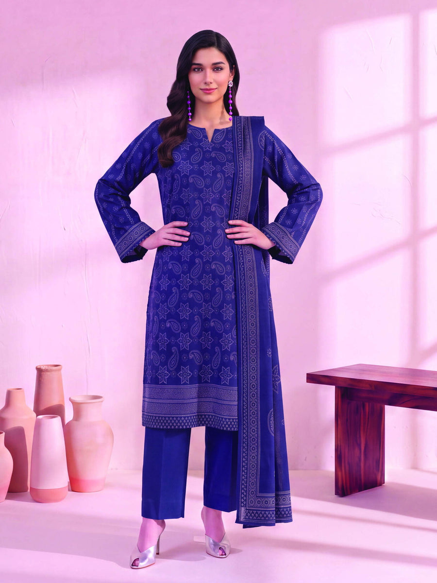 Zeenia Marina Vol-02 Digital Printed Linen Unstitched 3Pc Suit DS-10
