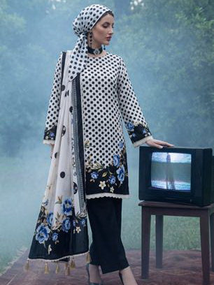 Al Zohaib Colors Printed Linen Unstitched 3Pc Suit D-07