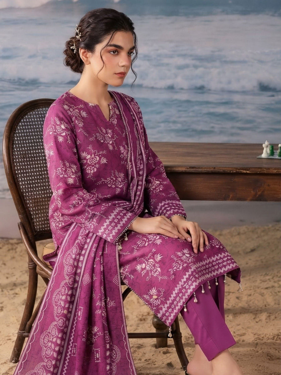 Sooz-e-Winter by Fiza Noor Printed Khaddar Unstitched 3Pc Suit D-02