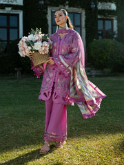 Elaf Prints Unstitched Printed Lawn 3Pc Suit EPE-04B FUCHSIA FANTASY