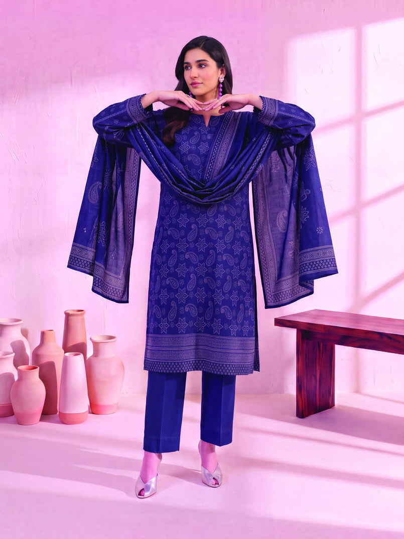 Zeenia Marina Vol-02 Digital Printed Linen Unstitched 3Pc Suit DS-10