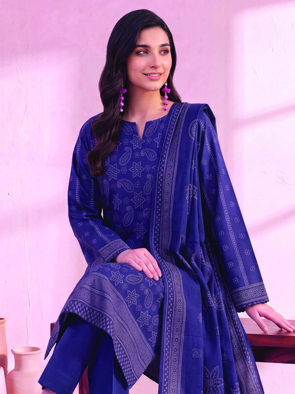 Zeenia Marina Vol-02 Digital Printed Linen Unstitched 3Pc Suit DS-10