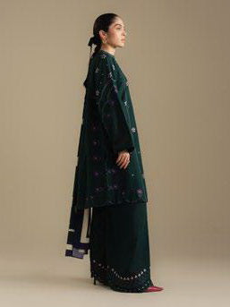 Coco by Zara Shahjahan Winter Unstitched Khaddar 3Pc Suit D-08A FAWN