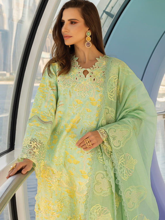 Rang Rasiya Carnation Embroidered Lawn Unstitched 3Pc Suit D-06 BELLA