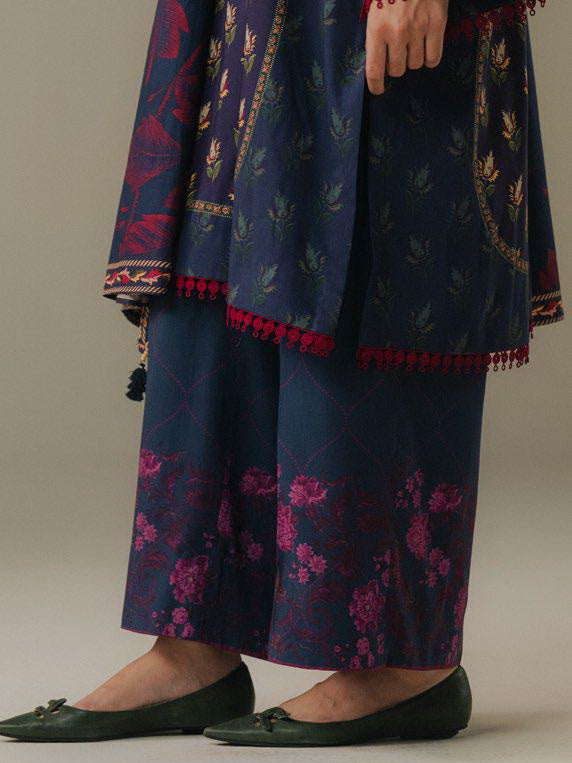 Coco by Zara Shahjahan Prints Vol-05 Unstitched Linen 3Pc Suit D-07B Soft Current