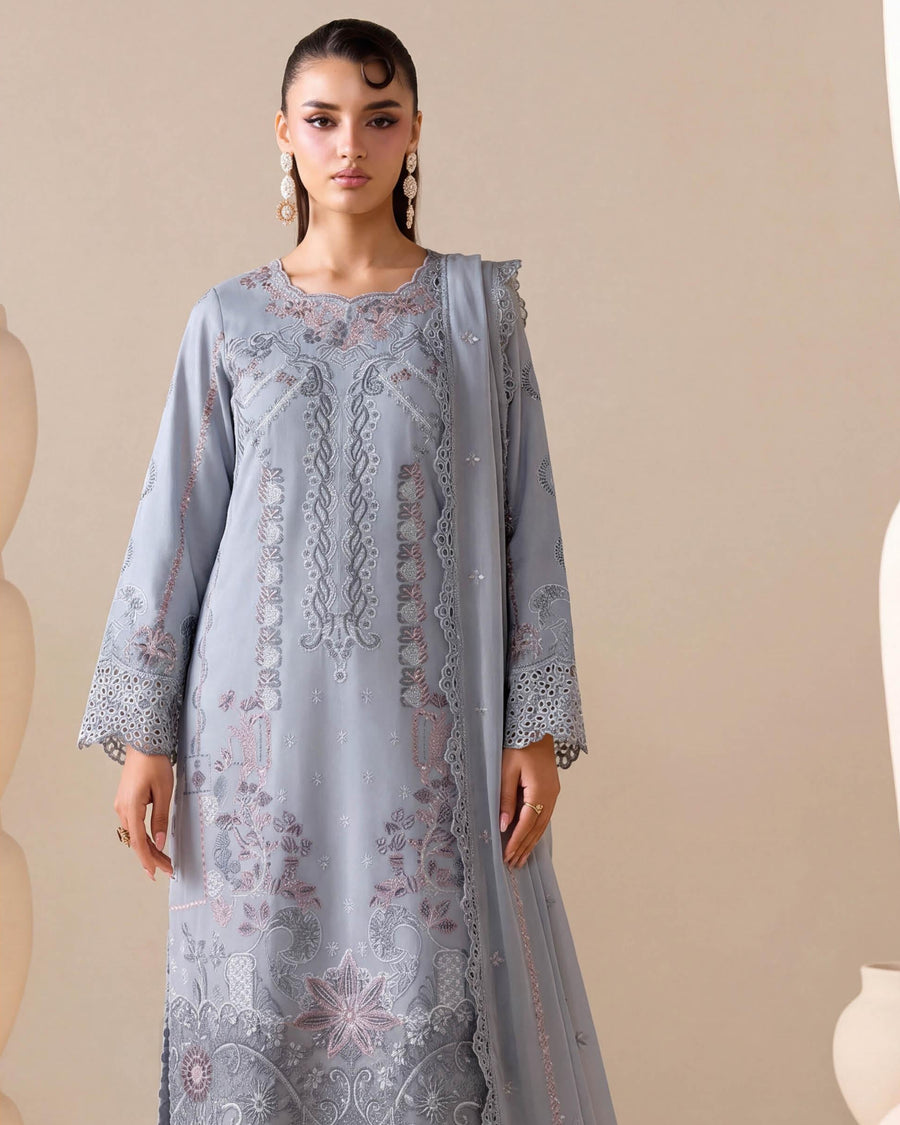 Ramsha Fasana Embroidered Luxury Lawn Unstitched 3Pc Suit LR-107